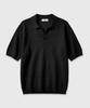 LMOOD Braided Pk Collar Half Sleeve Knit ( 3 Colors )