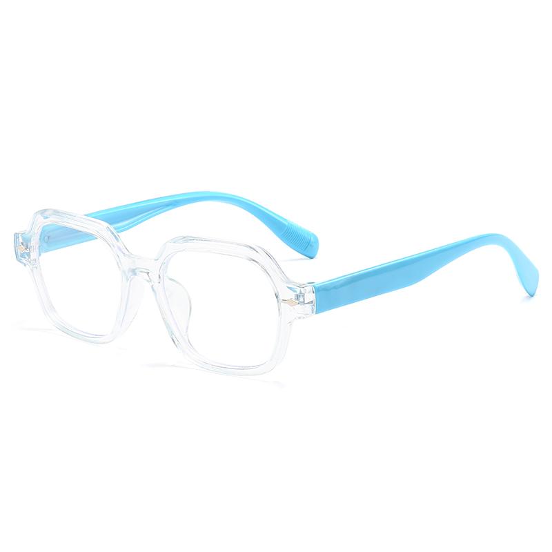 Kids Anti Blue Light Glasses, Polygon Square Frame Computer Eyewear, Multiple Colors Eye Protection for Boys & Girls