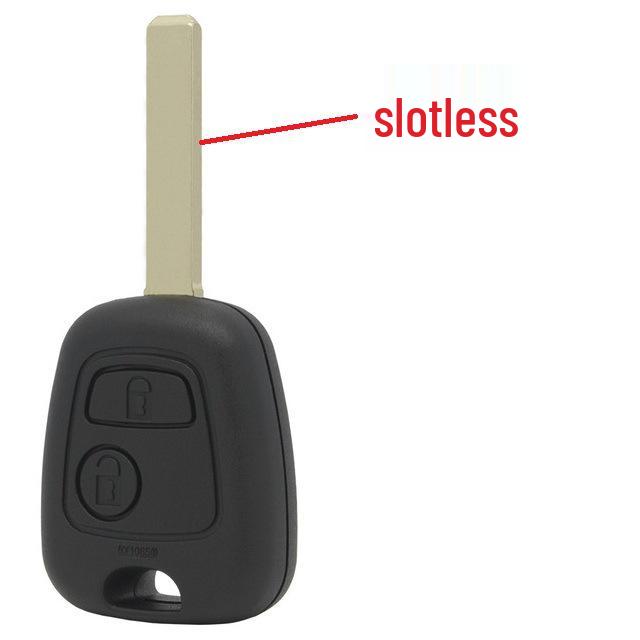 Compatible Remote Control for Peugeot 307 - 433MHz, 2 Buttons, Straight Handle Key