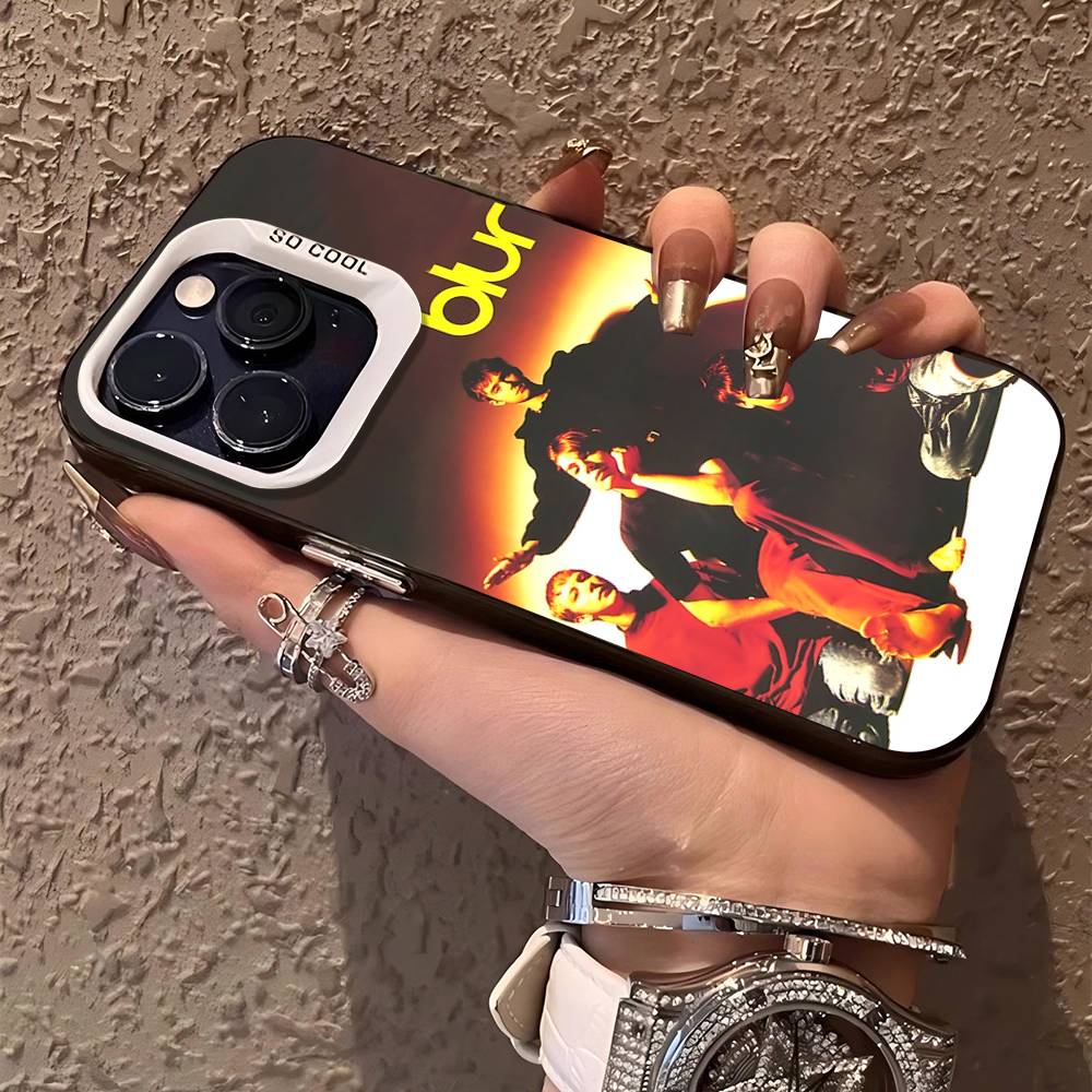 Band Musik Rapper B-Blur Vintage Phone Case For IPhone 17 16 15 14 11 12 13 Pro Max Pro Plus Colored Silver Cover