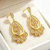 Retro Waterdrop Moissanite Cocktail Earring 14K Gold For Women Holiday Party Gift Jewelry Wedding Anniversary