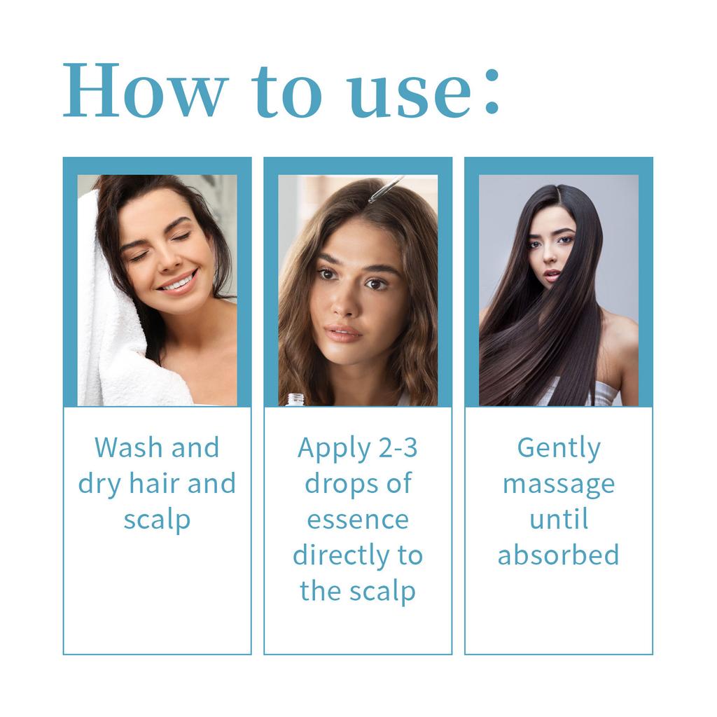 EELHOE Fermented Vitamin E Serum Natural Gentle Collagen Fermented Pisum Sativum Extract  Hair Essence Hair Growth Serum for Thinning Hair 30ml