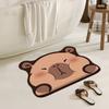 Cute Capibala Absorbent Bathroom Mat Kapibala Non-Slip Toilet Foot Pad Bathtub Carpets Bath Mats Entrance Floor Rug Home Decor