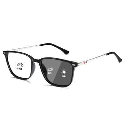 Photochromic Sunglasses with Blue Light Blocking and UV Wellington for and Travel Black Protection, Style, Driving, Fishing, (8208i01 & Silver)