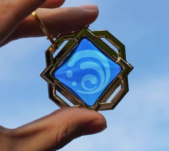 Genshin Impact Court Of Fontaine Vision Furina Weapon Chinese Game Periphery Glass Model Keychain Car Pendants Collectible Toy
