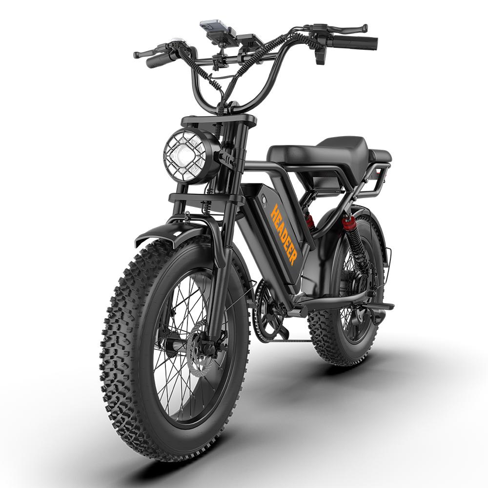 HEADEER BK20 Bicicleta Elétrica para Adultos Bateria 48V20AH Motor 750W Bicicleta Elétrica Carga 150KG Autonomia 80KM Pneus Largos 20 Polegadas E-Mountain Bike para Off-Road