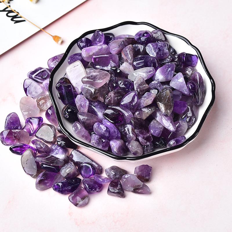 Natural Amethyst Crystal Gravel, Raw Stones, 100g Per Bag 3-5mm