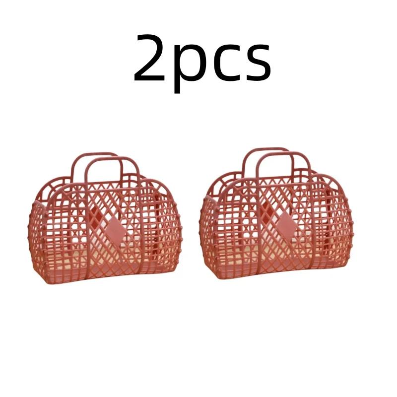 Detachable Shower Basket Plastic Bath Basket Bathroom Hollow Wash Storage Basket Shopping Basket