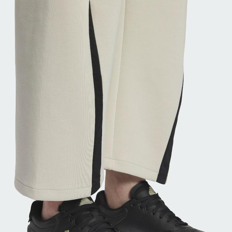 adidas FW24 Future Style Pre Woven Logo Pocket Retro Sports Long Pants Lace-Up Casual Pants Women Pants Light-Sesame Earth-Grey JM2467