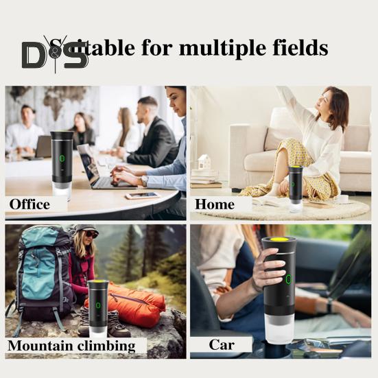 Portable Electric Espresso Machine Coffee Machine Touch Operation 15bar Pump Pressure USB Rechargeable Wireless Coffee Machine