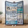 15Th Birthday Celebration Lightweight Blanket Ultra-Soft Great for Sofa Couch Office Bed Seasons Universal Versatile Accessory Gifts Y9