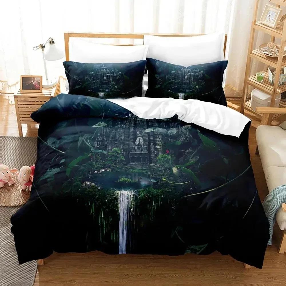 Science Fiction Enchanted Castle Bedding Set Boys Girls Twin Queen Size Duvet Cover Pillowcase Bed Boys Adult Home Textileextile