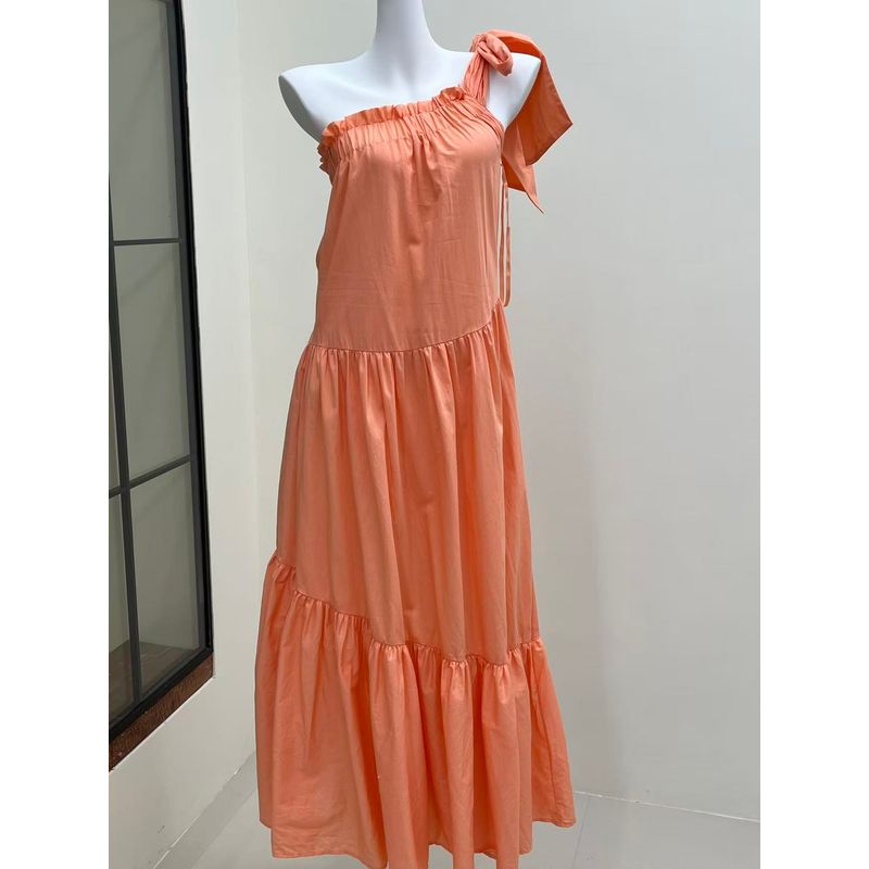 

Altar d State Pure Cotton French style Romantic Romantic Lazy Style Dress Long dress Orange color M