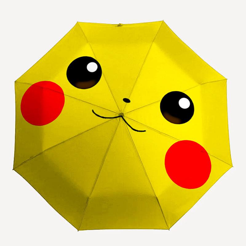 

1pc Pikachu Pokémon Automatic Open/Close Folding Umbrella, Windproof 8-Rib Construction, Lightweight Travel Umbrella for Women/Men 46