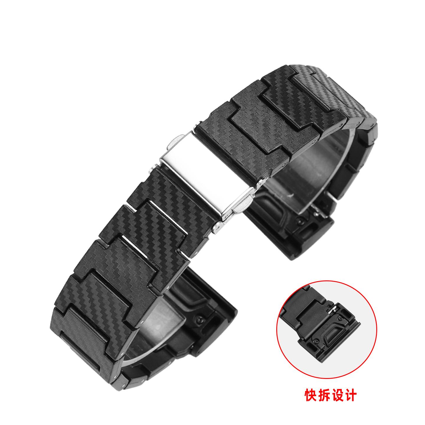 

Пластиковый ремешок с узором под карбон для умных часов Garmin Fenix 8 7x 5 6x Forerunner 955 965 Epix Pro Tactix 8 Мужской 22 26 мм 22mm