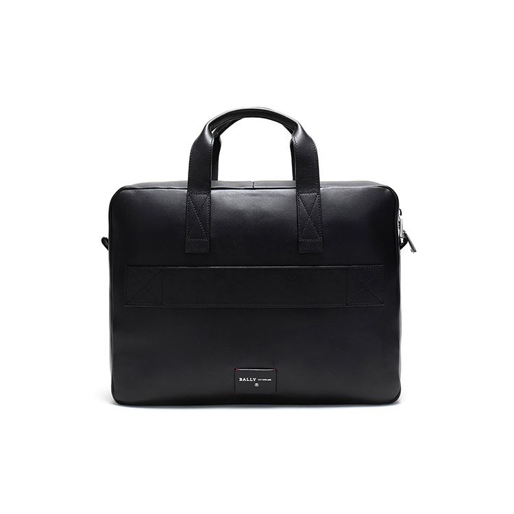 Bally Highpoint Red And White Striped Tote Briefcase Leather Shoulder Crossbody Laptop Bag Men bags Black HEKTOR-10