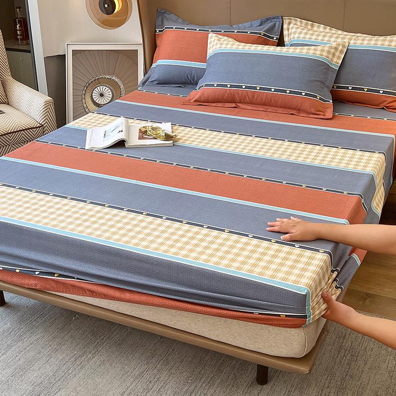 Thick Pure Cotton Flannel Fitted Bed Sheet: Non-Slip, All-Inclusive Mattress Protector