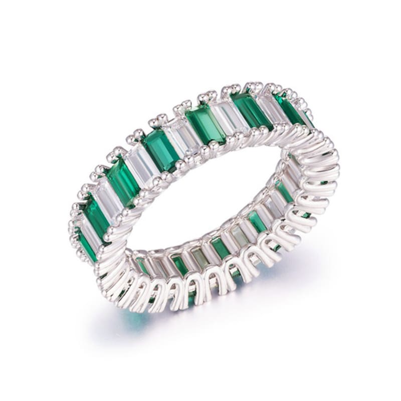 GEIGER Jewelry Green Baguette Ring GISVWR013