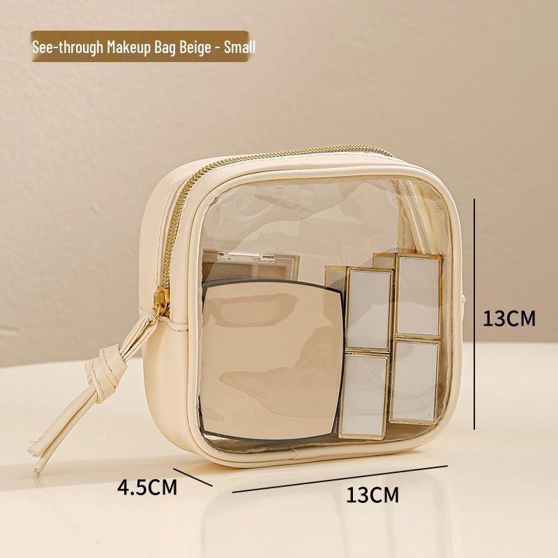 Large Waterproof Outdoor Travel Makeup Bag, PVC Cosmetic & Toiletry Organizer.