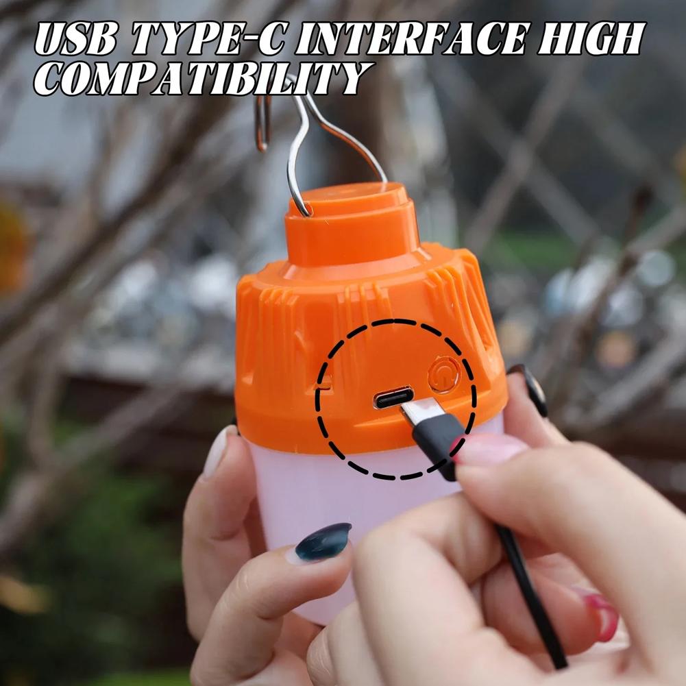 Portable Rechargeable LED Street Light USB Charging Bulb Outdoor Home Power Outage Emergency Light