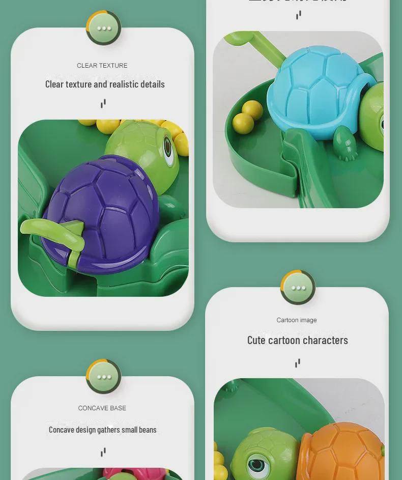 Children's Turtle Bean Eating Game - Interactive Parent-Child Educational Toy for Multiplayer Fun