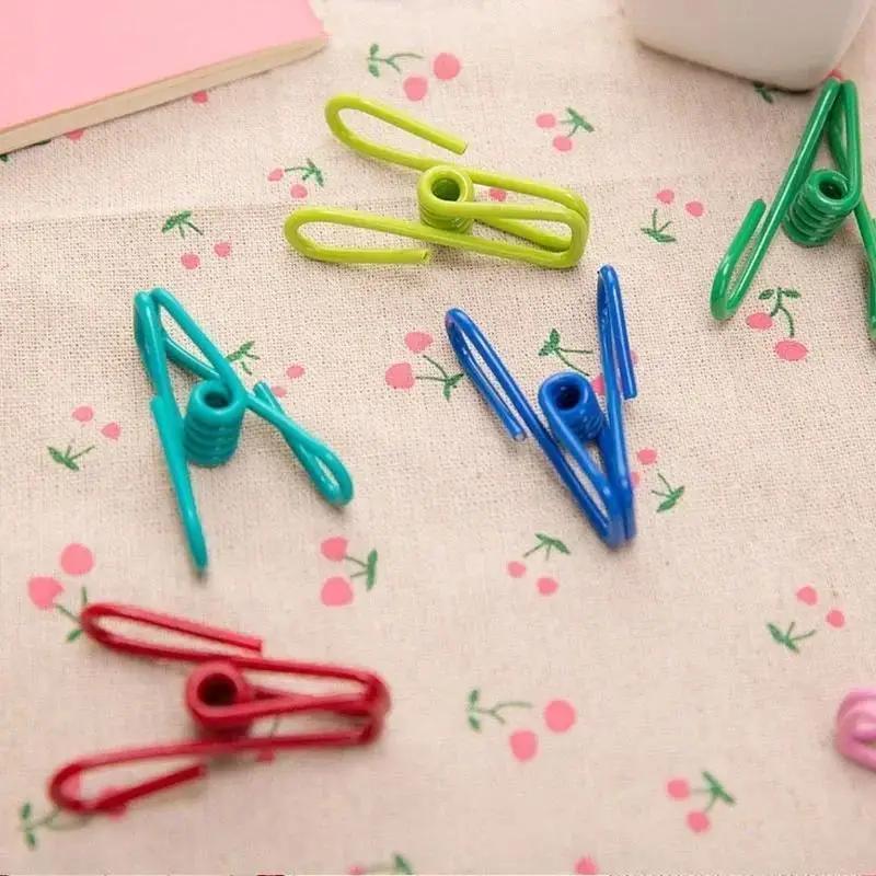 Convenient 10Pcs Multi-colorful PVC Clip Practical Hanging Clothes And Socks Tongs Suitable Household Kitchen Food Bag Clips