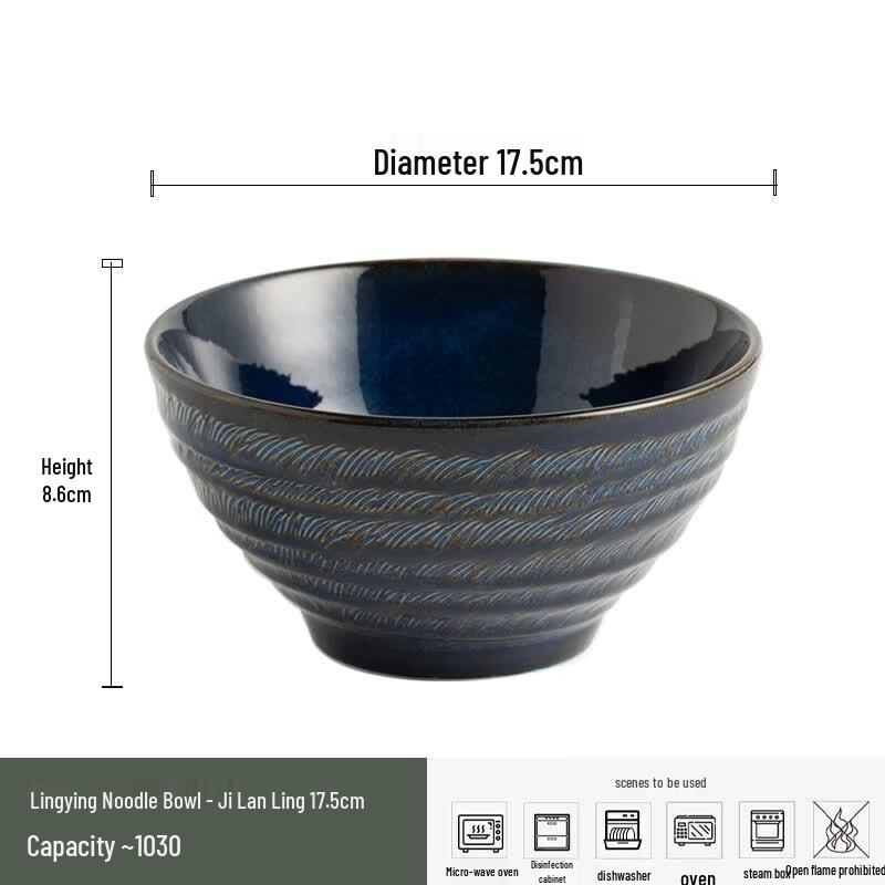 Japanese Ceramic Douli Noodle & Soup Bowl