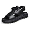Platform Men's Gladiator Sandals Summer Genuine Leather Shoes Man Slippers Non-slip Bottom Casual Business Shoes for Men Summer