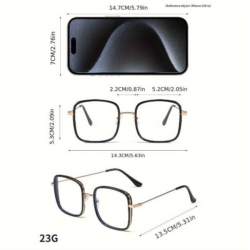 A New Set of Fashionable and Trendy Flat Lens Frame Glasses with High Aesthetic Value and No Makeup