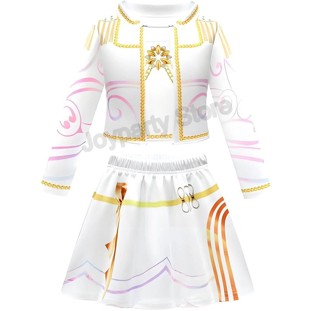 Children Girls Movie Kpop Mira Cosplay Costume Print Demon Hunters Zoey Rumi Cosplay Carnival Show Clothes Kids Girl Huntrix Set