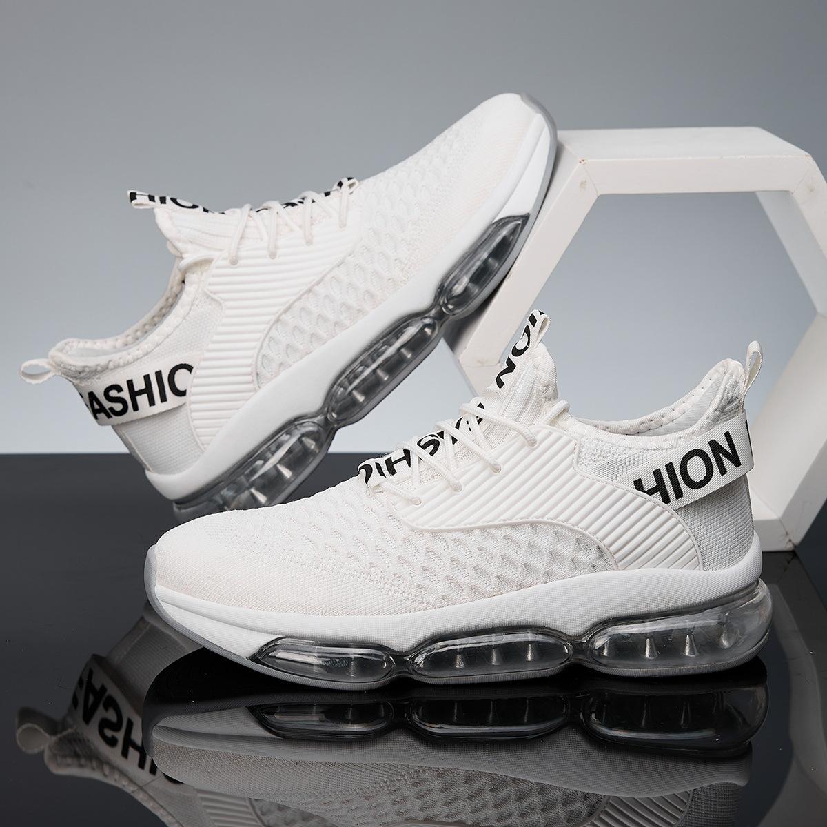 Summer Men S Shoes Breathable Mesh White Shoes Men S Platform Sports Shoes Casual Trendy Shoes 39