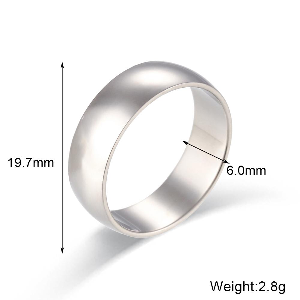 Size 5-10 Waterproof Stainless Steel Ring Gold Plated Silver Color 2mm 4mm 6mm Basics Rings For Men Women Stackable Rings