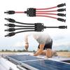 Solar Male Female Connector 30A 1000V Y Splitter Cable Y Branch Connector 1 To 4 Adapters for Solar Panel Part