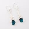 Apatite Gemstone 925 Sterling Silver Jewelry Handmade Stylish Earrings 1.76" EE-171-10