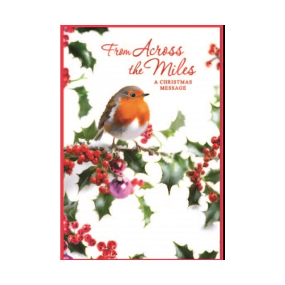 Simon Elvin From Across The Miles Robin Christmas Greetings Card (Pack of 6)