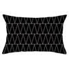 Home Geometric Peach Skin Waist Pillow Case Nordic Style Sofa Printed Pillow Case Office Lumbar Pillow