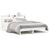 VidaXL Bed Frame with Headboard White 140x200 Cm Solid Pine Wood, Bed, Bedroom Furniture, Wooden Bed, Bed 3306889