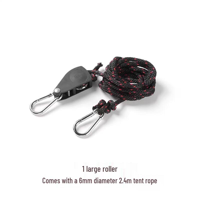 Outdoor Camping Tent Rope Tightener with Metal Pulley