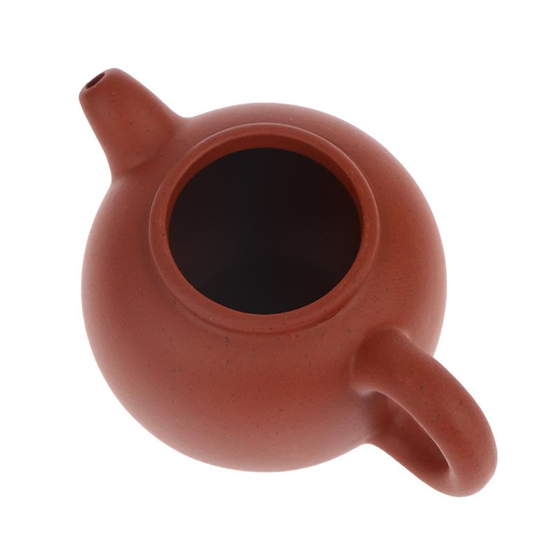 25Ml Enameled Pottery Teapot Pocket Hand Teapot Handstand Fingertip Kettle Tea Pet Dark-Red Enameled Pottery Teaset Accessories