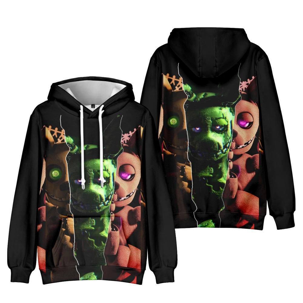 YMQ235 3D Digital Art Plus Size Hoodie - European & American Style