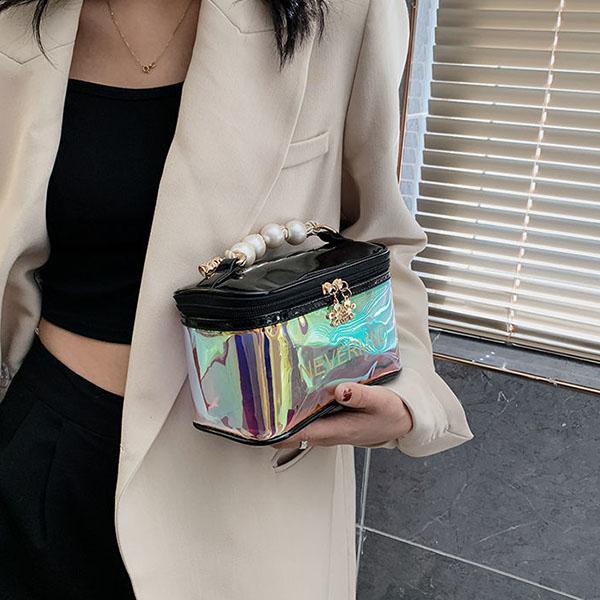Women's Cosmetic Bag Travel Portable Handbag Multifunctional Laser Cosmetic Bag Waterproof Ladies Makeup Storage Bag