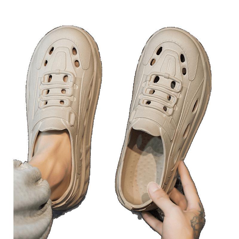 Summer Trend Sports Sandals Korean Version Thick-soled Comfortable Breathable Wear-resistant Non-slip Driving Out Fashionable Hole Shoes