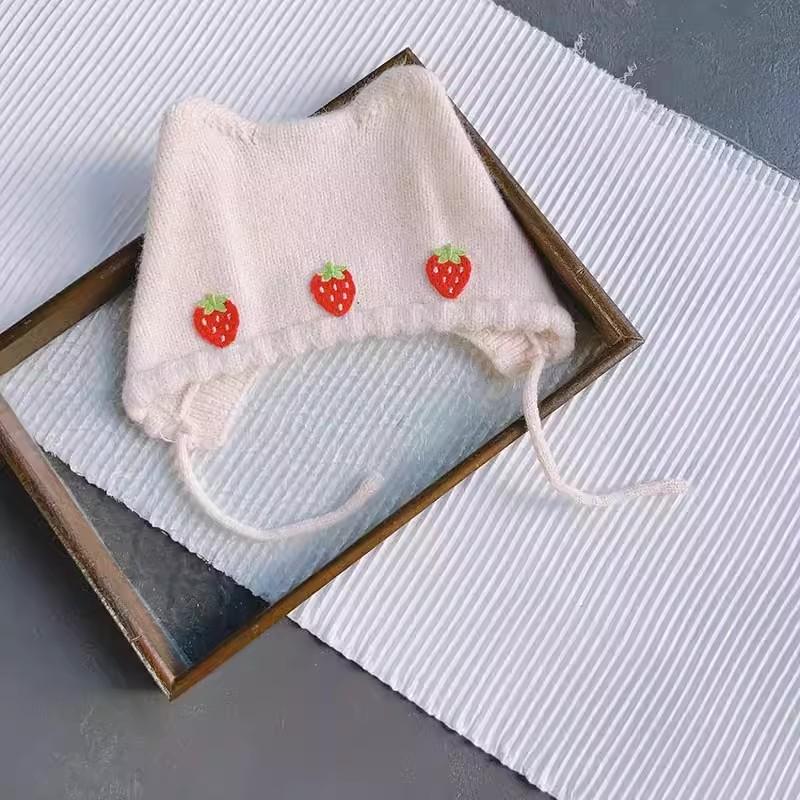

Autumn/Winter Baby Hat Cute Men Women S Knit Wool Cap Princess Hat Breathable For Infants And Toddlers Fashionable Hat бежевый
