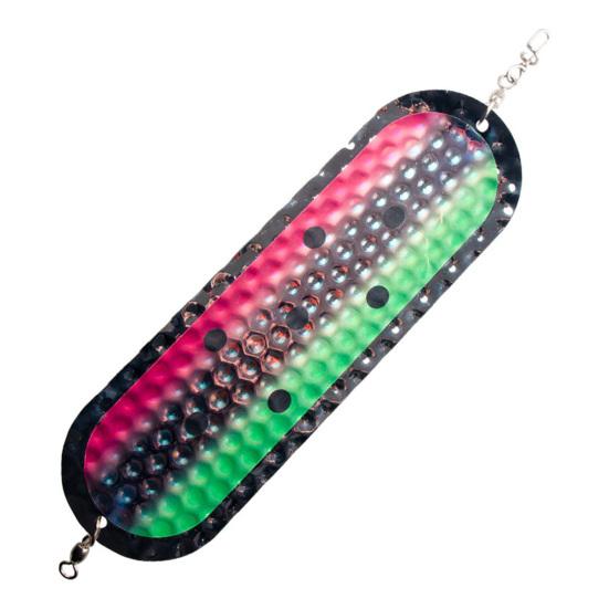 Błystka trollingowa ze stali nierdzewnej, przynęta wędkarska w żywych kolorach, metalowy blaszka do połowu łososia i pstrąga, wabik błyskotliwy, wszechstronny
