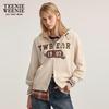 Teenie Weenie Women's Patchwork Plaid Fake Two-Piece Hoodie