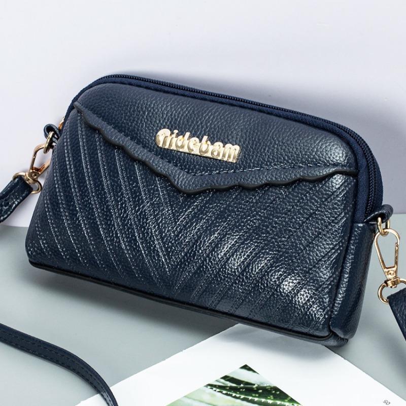 New Small Satchel Mini Printed Mobile Phone Shoulder Oblique Span Bag Letter Casual Multi-layer Wrist Plaid Change Bag