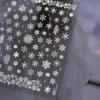 1 Piece 5D Embossed White Snowflake Nail Stickers Winter Christmas Snowflake Nail Art Stickers Self-adhesive Decorative Slider