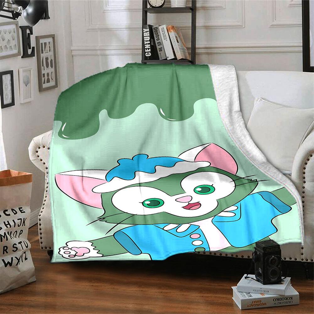 1pc cat name blanket Lightweight Flannel Throw for Sofa Bed Travel Camping Livingroom Office Couch Chair