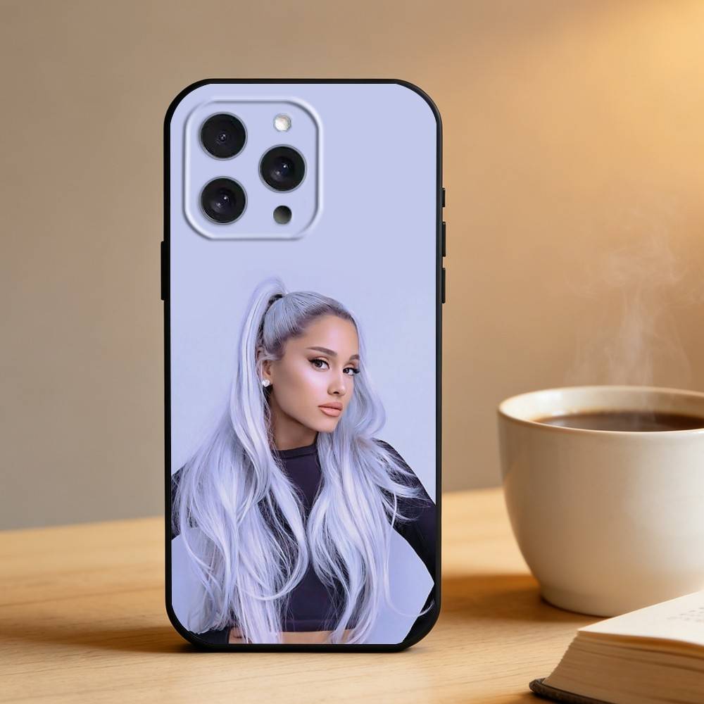 A-Ariana Grande Phone Case For iPhone 17 16 15 14 13 12 Max Plus Silicone Black Cover
