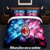 AC Milan Design Postel Sada povlečení 1 povlak na přikrývku + 2 povlaky na polštář Měkké prodyšné domácí lůžkoviny